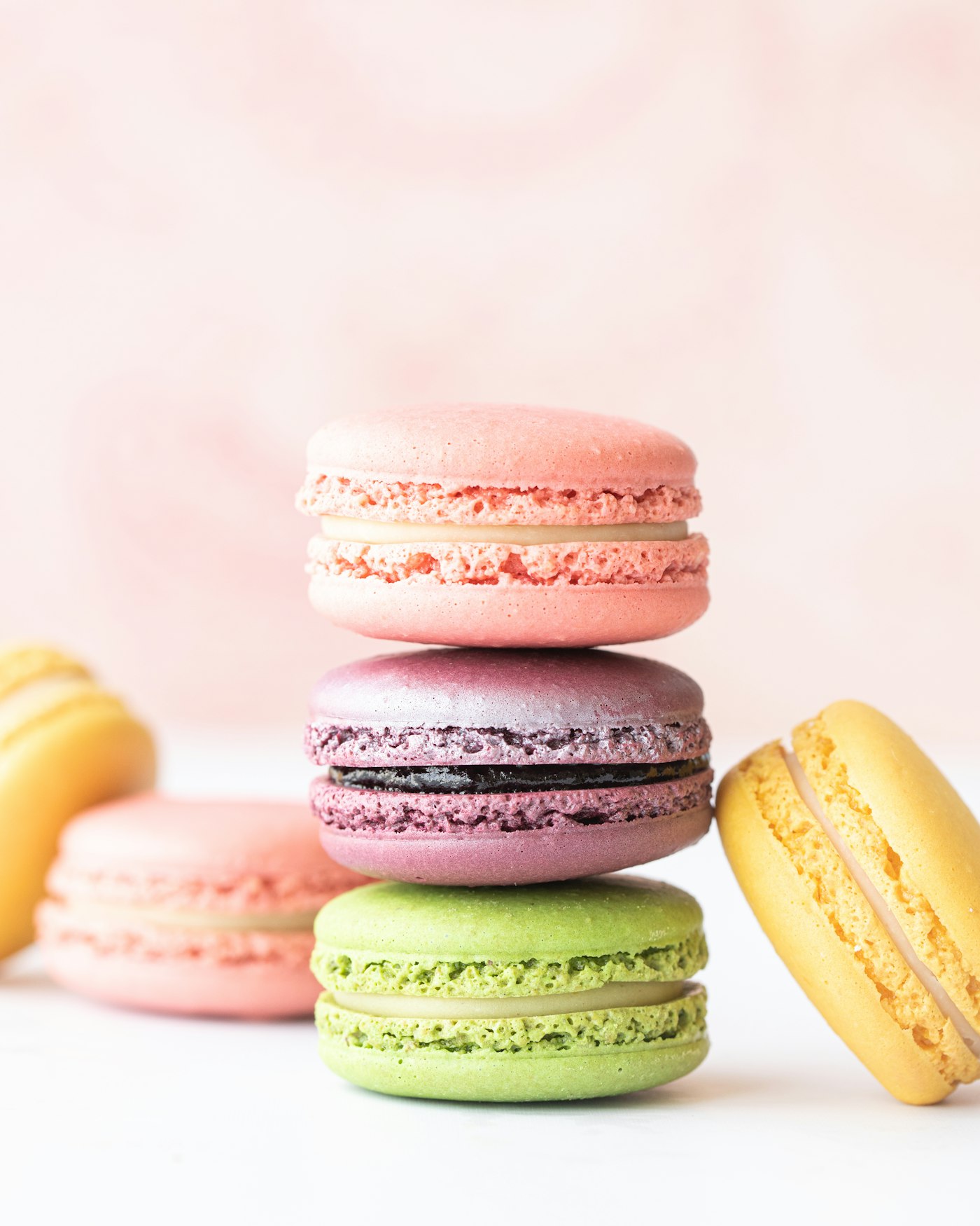 Stack of French macarons
